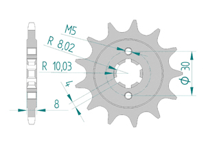 Front sprocket 520 HUSQVARNA