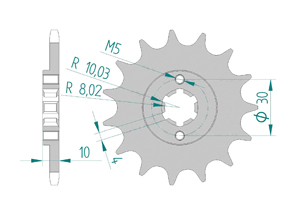 Front sprocket 520 CAGIVA