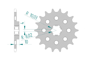 Front sprocket Chain 415