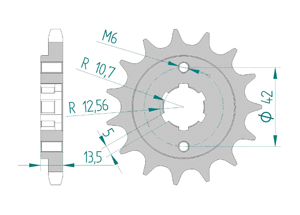 Front sprocket 530 CAGIVA