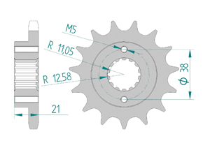 Front sprocket 530 CAGIVA