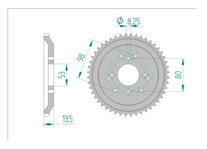 KIT STEEL DERBI FENIX 50 1996-1998 Standard