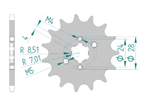 KIT STEEL DERBI 50 GPR 2010-2013 Reinforced O-ring