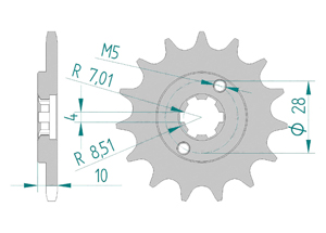 KIT STEEL DERBI SENDA 50 R / L 97-99 Reinforced O-ring