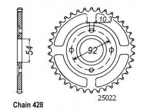 Rear sprocket Esjot