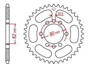 Rear sprocket TT Esjot