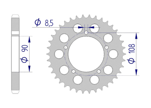 KIT ALU DUCATI 900 SD DARMAH 1979 Reinforced Xs-ring