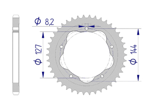 KIT ALU DUC 1000 MONSTER S2R 06-08 FOR PCD2 Super Reinforced Xs-ring