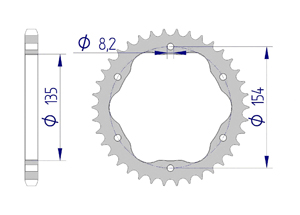 KIT ALU DUCATI 1098 #525 07-08 for PCD3