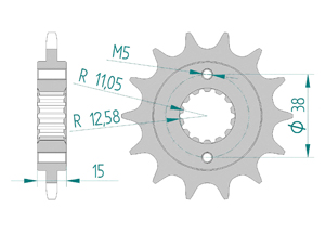 Front sprocket 520 Ducati