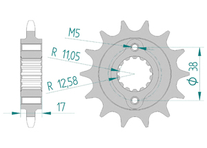 Front sprocket 520 Ducati