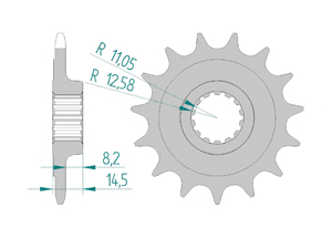 Front sprocket Chain 520 DUCATI 821 Monster