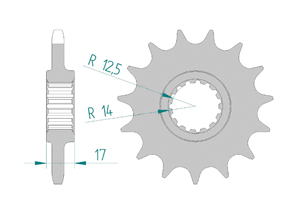 Front sprocket 525 Ducati