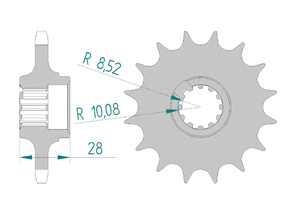 Front sprocket 428 GILERA