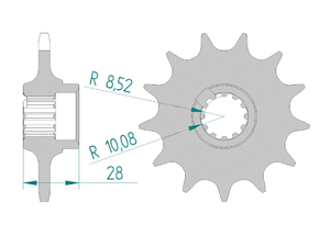 Front sprocket 520 GILERA