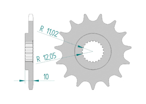 Front sprocket 520 Aprilia