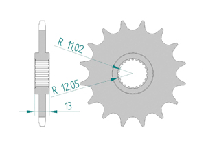 Front sprocket 520 Aprilia