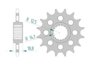 Front sprocket 520 APRILIA RSV 1000 R