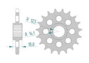 Front sprocket 525 BMW