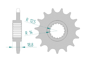 Front sprocket 525 Aprilia