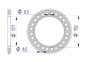 KIT ALU HUSQVARNA WR 390/430 1980-1984 Reinforced Xs-ring