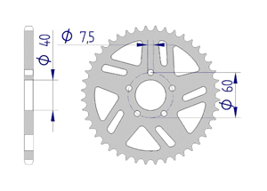 KIT ALU KTM SX 50 PRO SENIOR LC #420 03-05 Reinforced