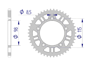 KIT ALU KTM SX 60 1998-2000 Reinforced