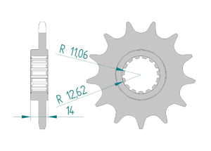 Front sprocket Chain 520