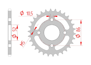 KIT STEEL KYMCO MX 50 ER/ MXU 02-08 Standard Xs-ring