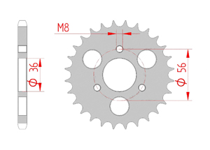 KIT STEEL KYMCO 50 KXR 2004-2007 Reinforced Xs-ring