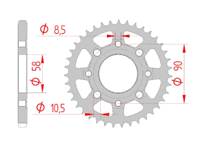 KIT STEEL KYMCO 125 1997-1998 Reinforced Xs-ring