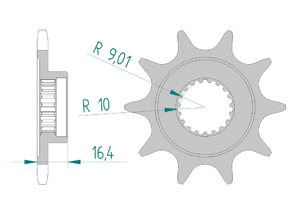 Front sprocket 520 MONTESA 250 4 RT COTA (2005 – 2007)