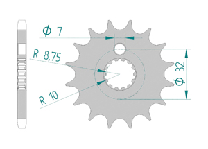 KIT STEEL MZ 125 SX 2005-2007 Reinforced Xs-ring