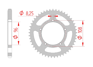 KIT STEEL MZ RT 125 WHEELS SPOKES 2003-2004 Standard