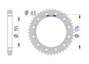 KIT ALU TRIUMPH 955 I SPEED TRIPLE 2002-2005 Reinforced Xs-ring