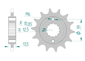 KIT STEEL TGB 250 BLADE 2008-2009 13C Reinforced Xs-ring