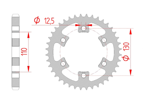 KIT STEEL BOMBARDIER 650 DS BAJA / DX 03-09 Reinforced Xs-ring