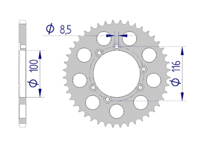 KIT ALU JCM 243 1987 BRAKE DISQ Reinforced