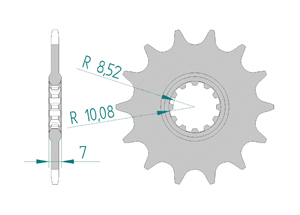 Front sprocket 415 Aprilia