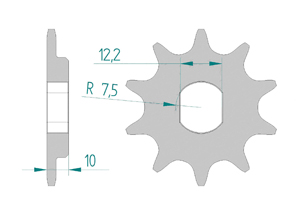 Front sprocket 415 KTM SX 50