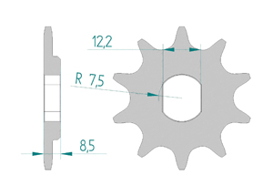 Front sprocket 415 KTM SX 50