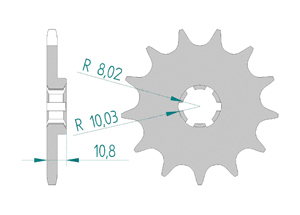 Front sprocket 520 GAS-GAS 125