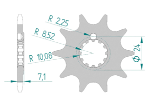 Front sprocket Chain 520