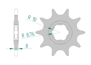 Front sprocket 520 SHERCO