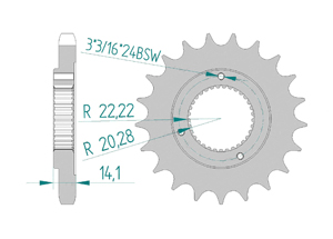 Front sprocket 530 HARLEY DAVIDSON