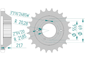 Front sprocket 530 HARLEY DAVIDSON