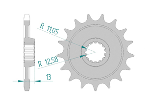 Front sprocket 525 MORINI