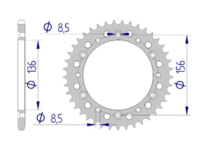 KIT ALU GAS-GAS FSE 400 SM 2002 Standard Xs-ring