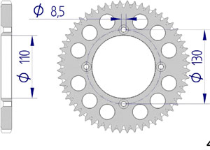 KIT ALU AB HONDA CR 80 R P.R 1996-2002