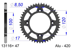 KIT ALU AB YAMAHA YZ 65 2018-2019